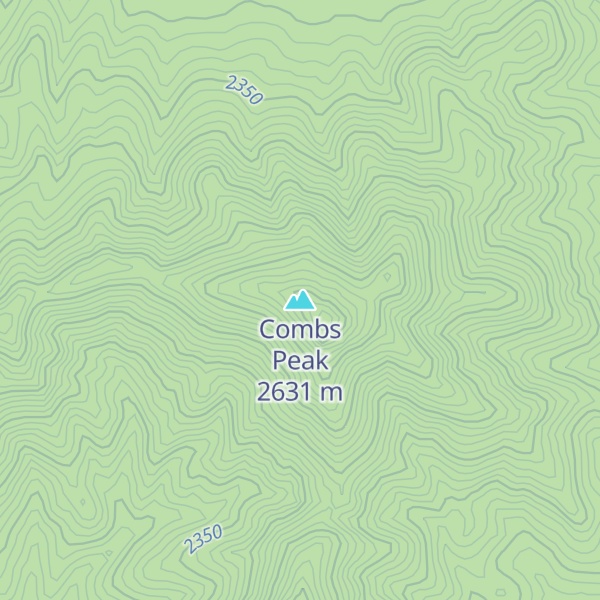 Map of Combs Peak
