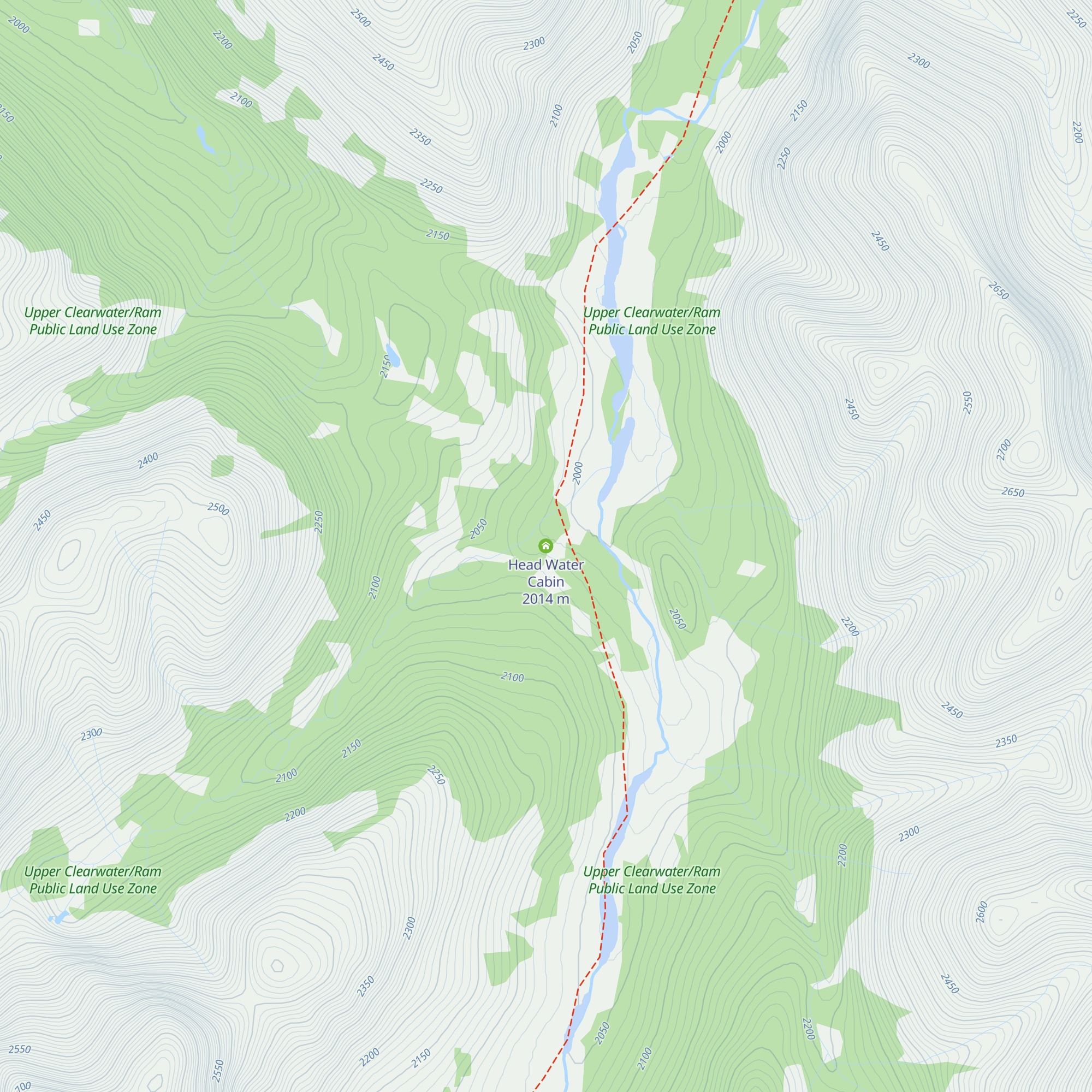 Head Water Cabin map