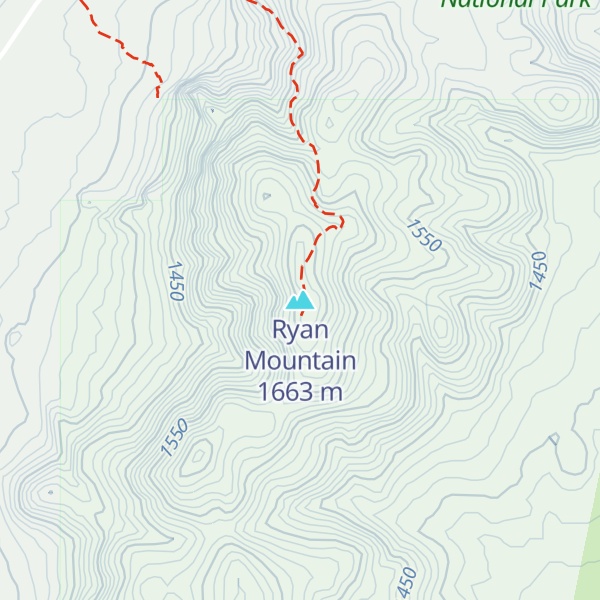 Map of Ryan Mountain