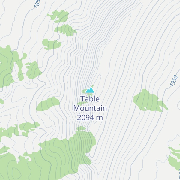Map of Table Mountain