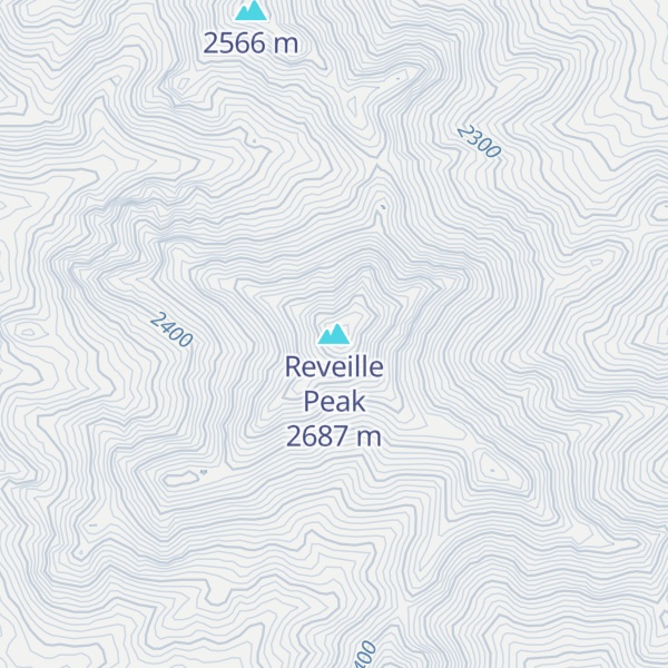 Map of Reveille Peak