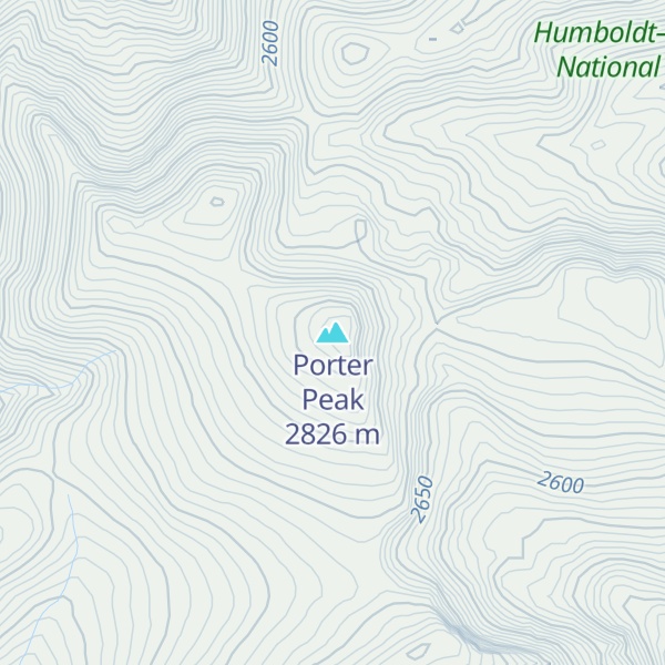 Map of Porter Peak