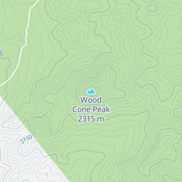 Map of Wood Cone Peak
