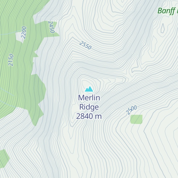 Map of Merlin Ridge