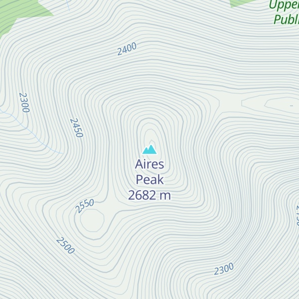 Map of Aires Peak