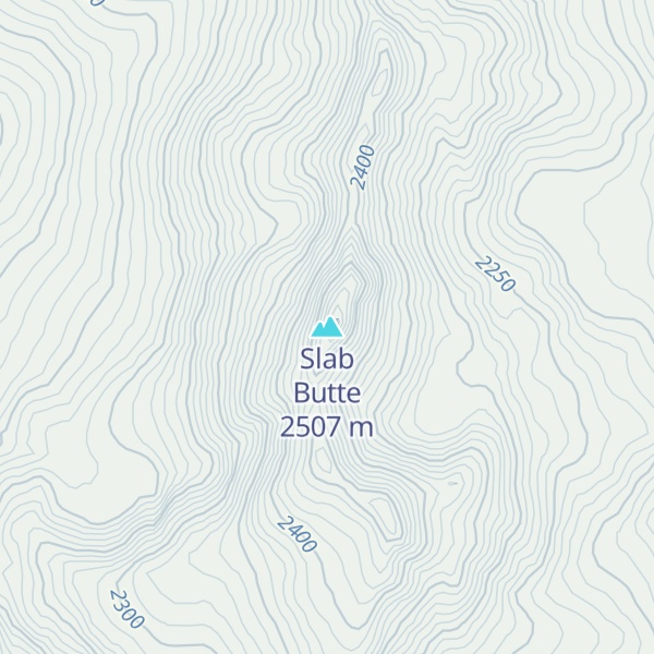 Map of Slab Butte