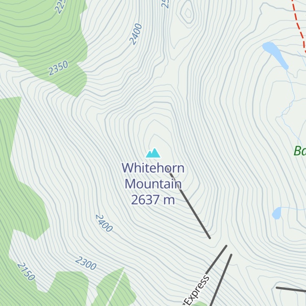 Map of Whitehorn Mountain