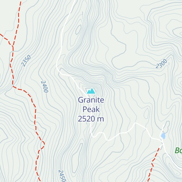 Map of Granite Peak