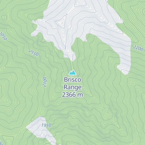 Map of Brisco Range