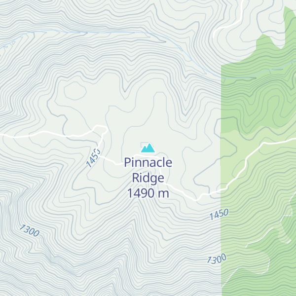 Map of Pinnacle Ridge