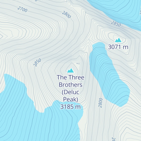Map of The Three Brothers (Deluc Peak)