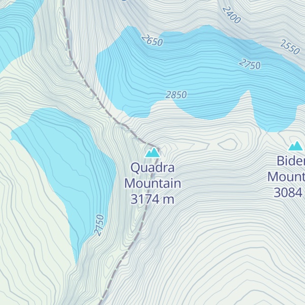 Map of Quadra Mountain