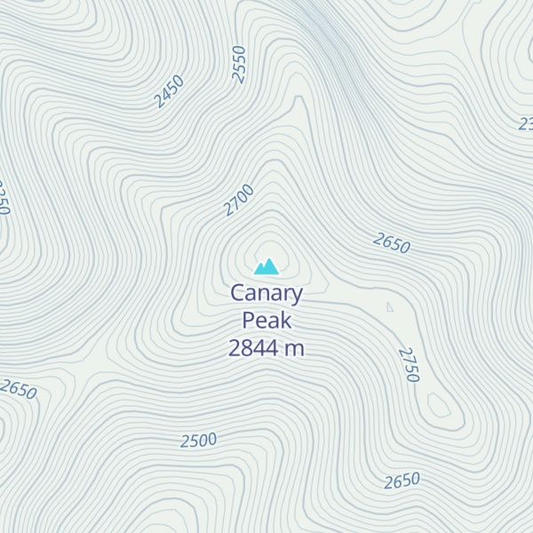 Map of Canary Peak