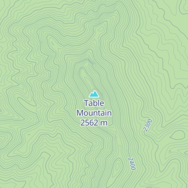 Map of Table Mountain