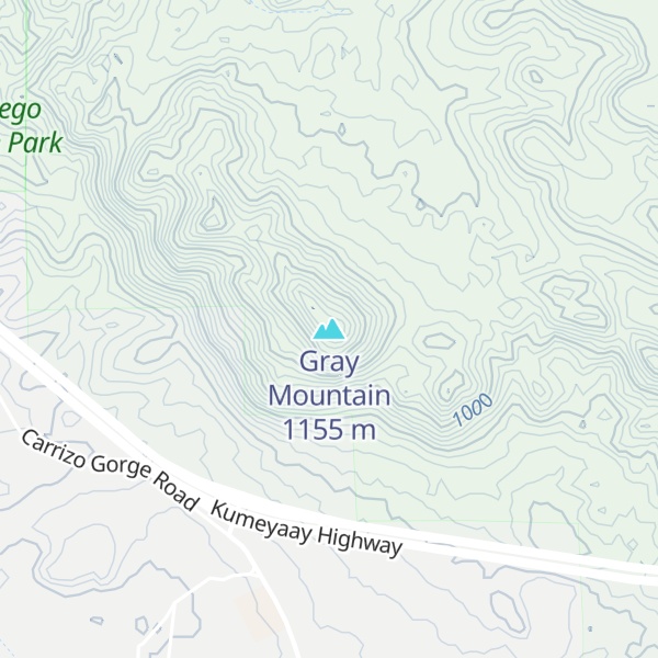 Map of Gray Mountain