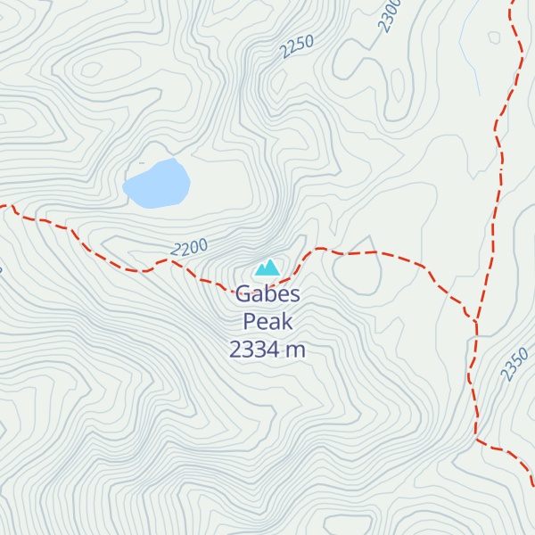 Map of Gabes Peak