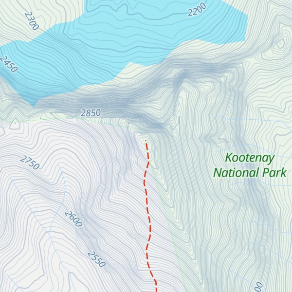 Map of Foster Peak