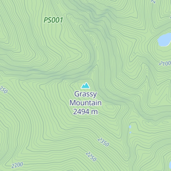 Map of Grassy Mountain