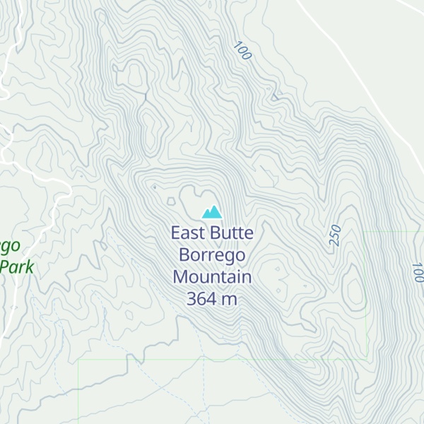 Map of East Butte Borrego Mountain