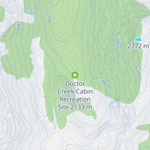 Map of Doctor Creek Cabin Recreation Site