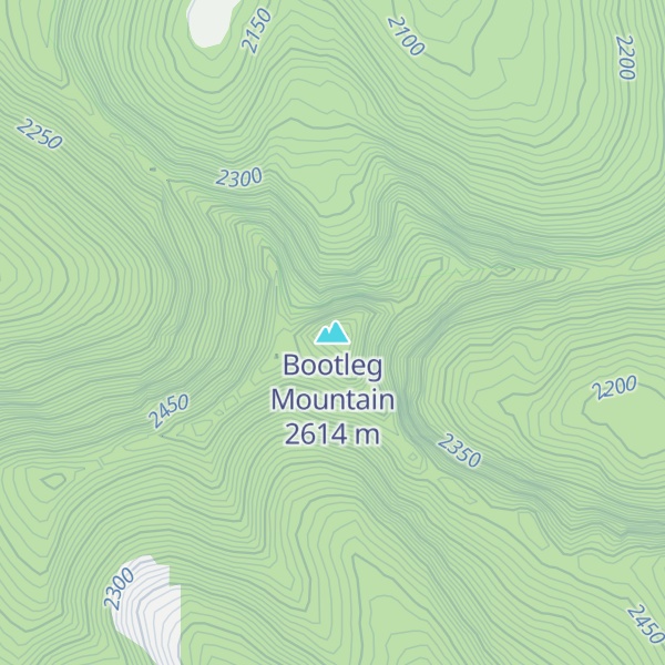 Map of Bootleg Mountain