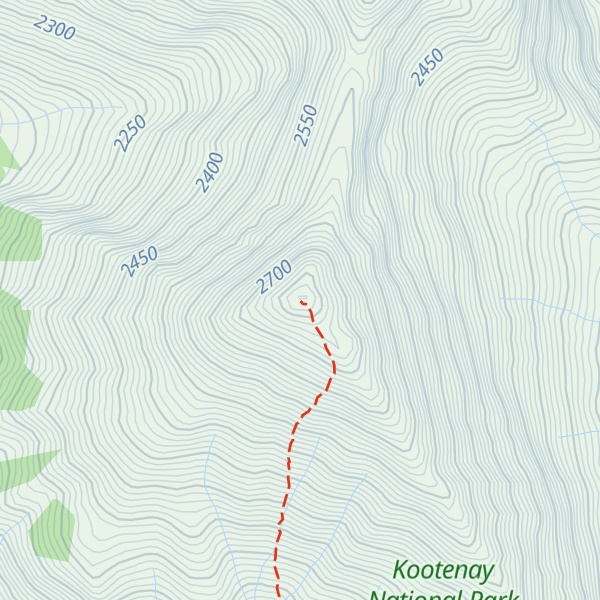 Map of Ochre Spring Peak