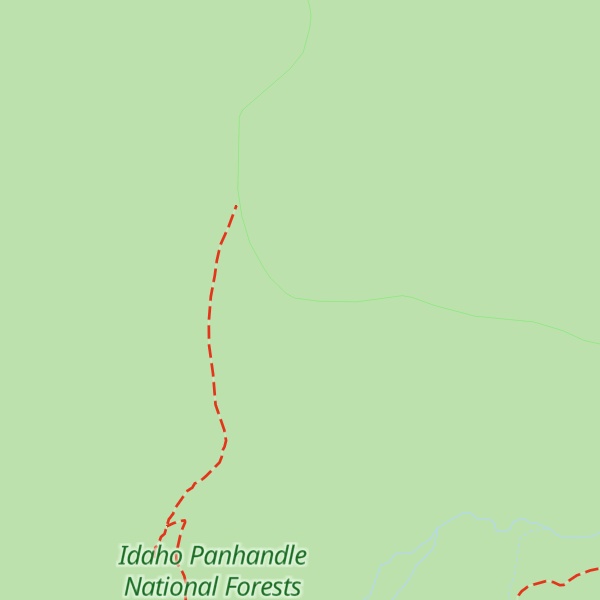 Map of Mount Pend Oreille