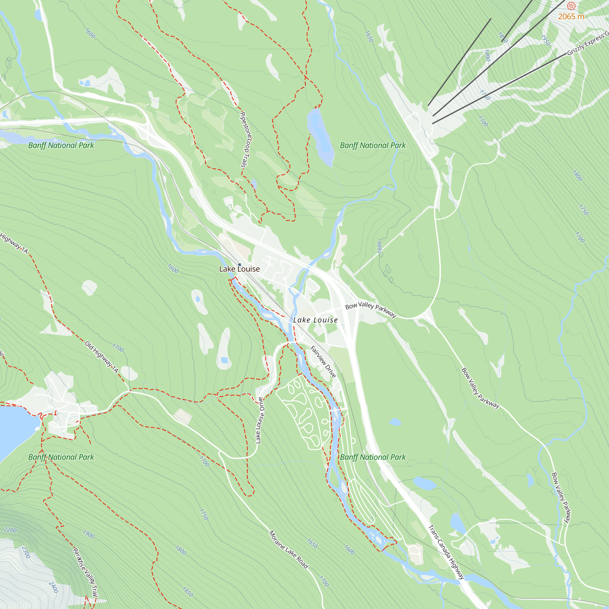 Lake Louise Visitor Centre map