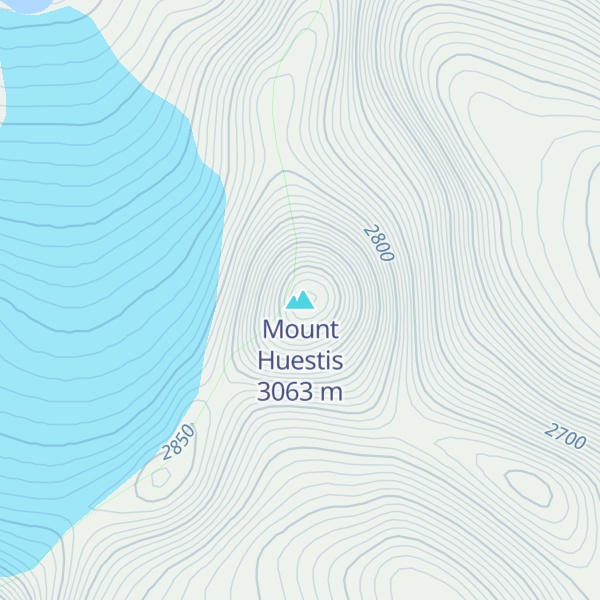Map of Mount Huestis