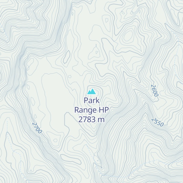 Map of Park Range HP