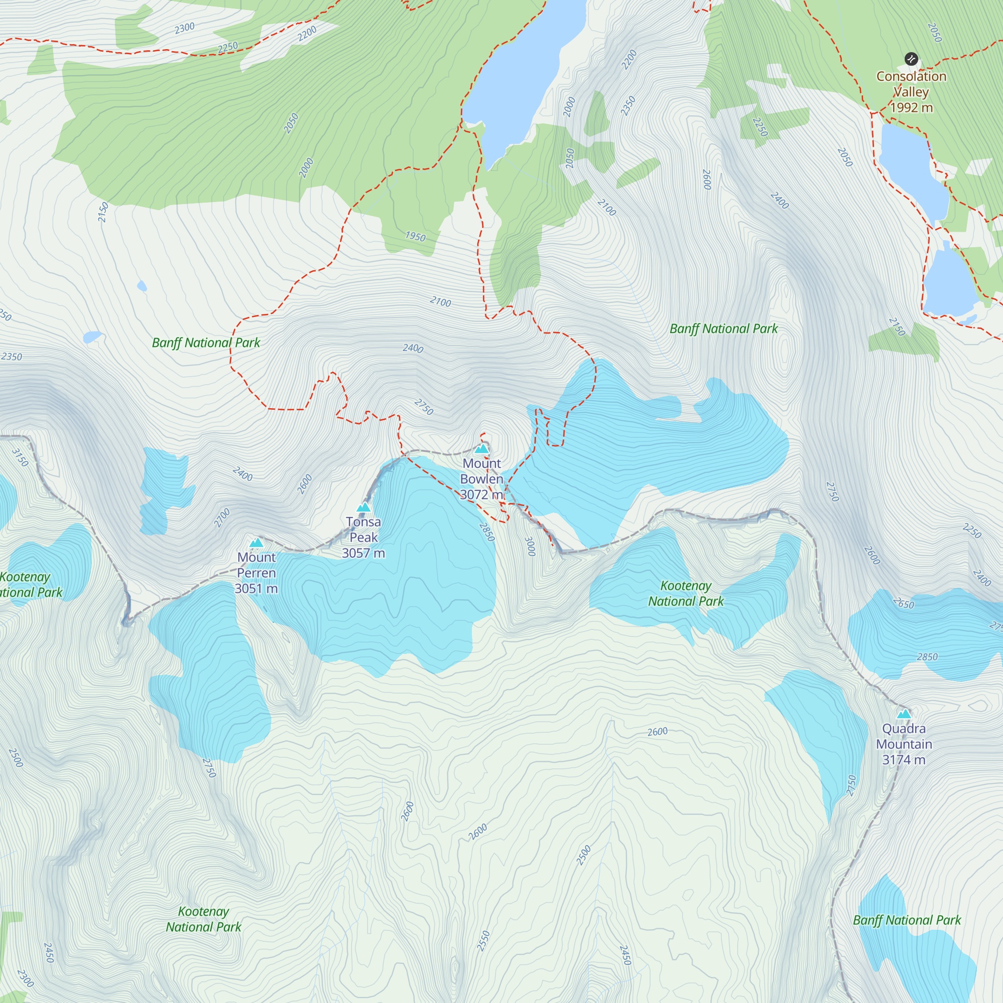 Neil Colgan Hut map