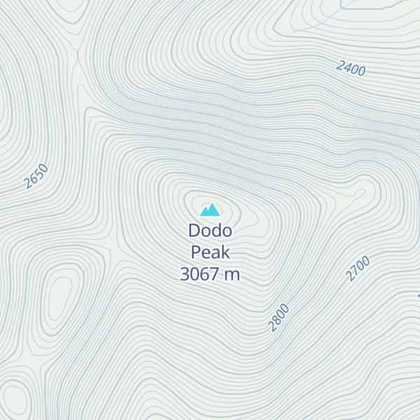 Map of Dodo Peak