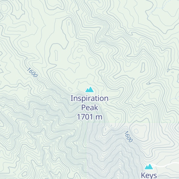 Map of Inspiration Peak