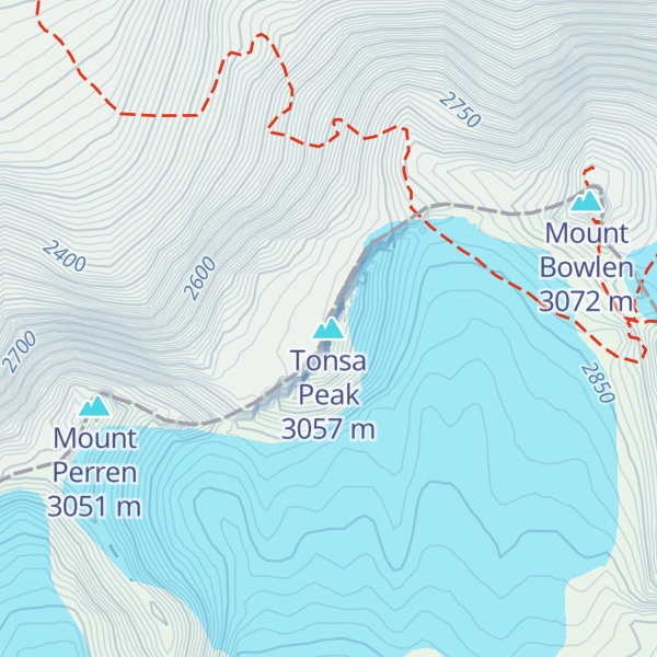 Map of Tonsa Peak