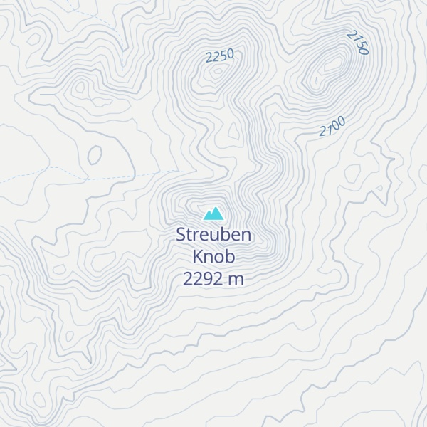 Map of Streuben Knob