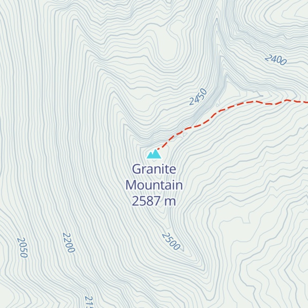 Map of Granite Mountain