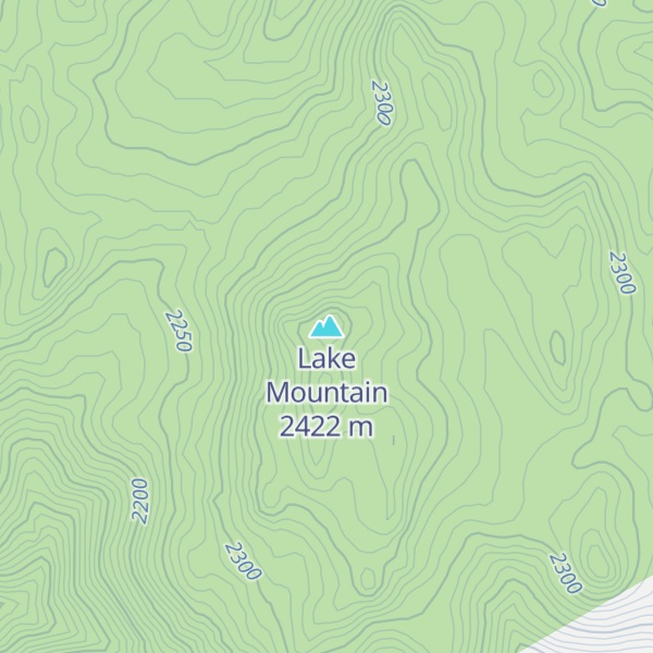 Map of Lake Mountain