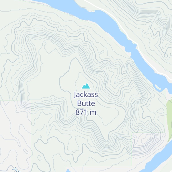 Map of Jackass Butte