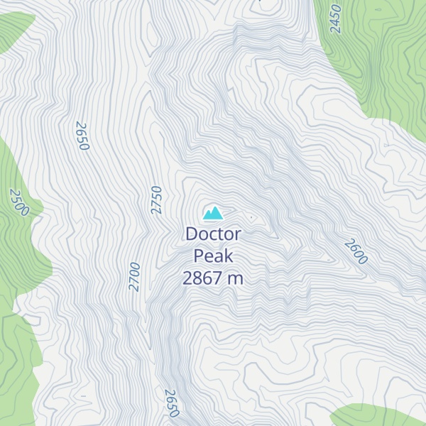 Map of Doctor Peak
