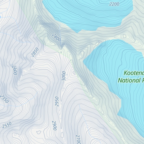 Map of Hewitt Peak