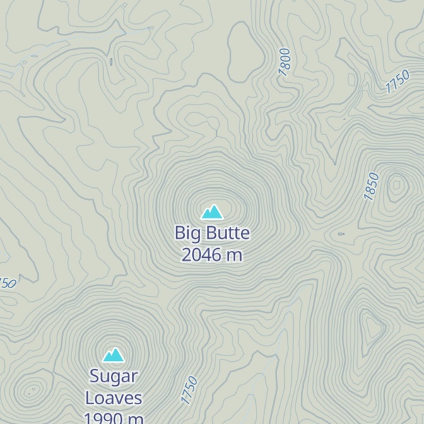 Map of Big Butte