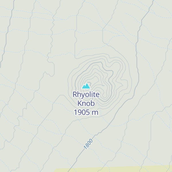 Map of Rhyolite Knob
