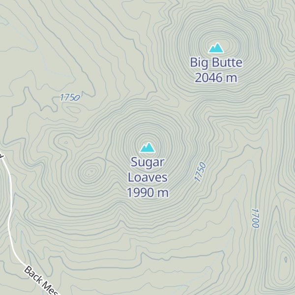 Map of Sugar Loaves