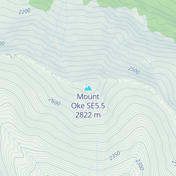 Map of Mount Oke SE5.5