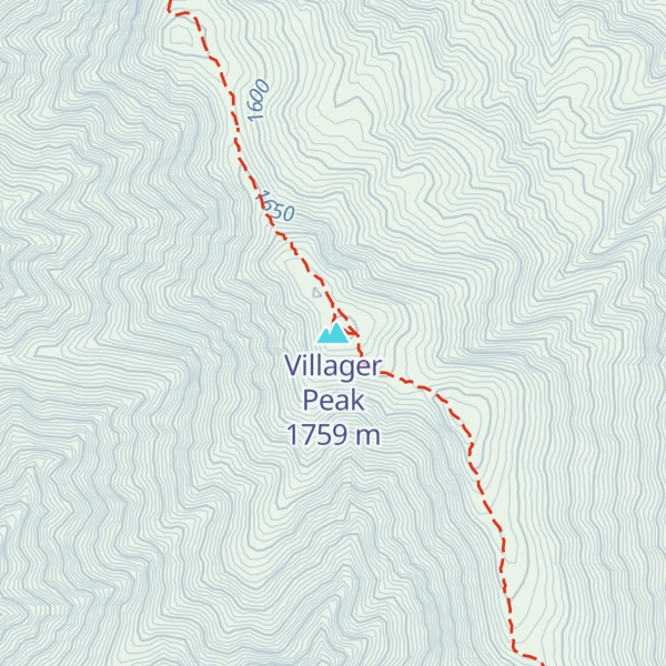 Map of Villager Peak