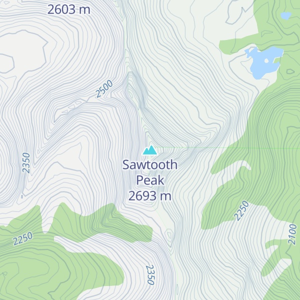 Map of Sawtooth Peak