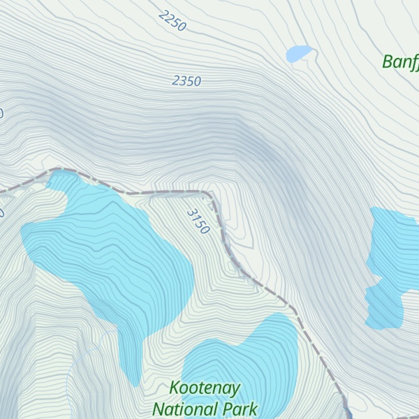 Map of Mount Tuzo