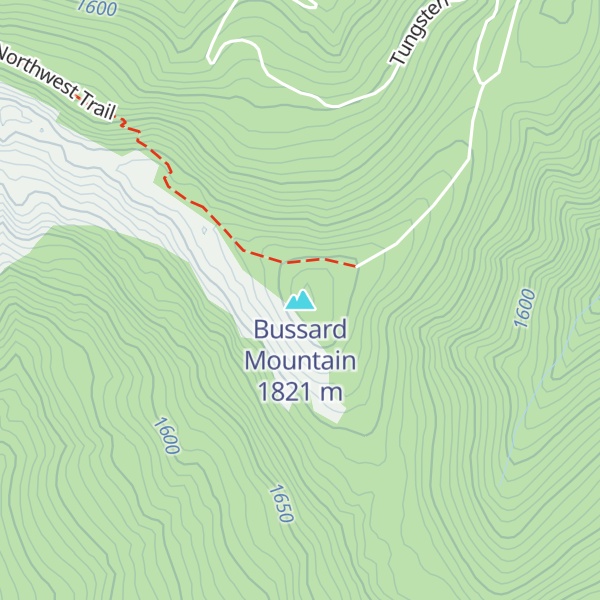 Map of Bussard Mountain