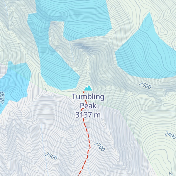 Map of Tumbling Peak