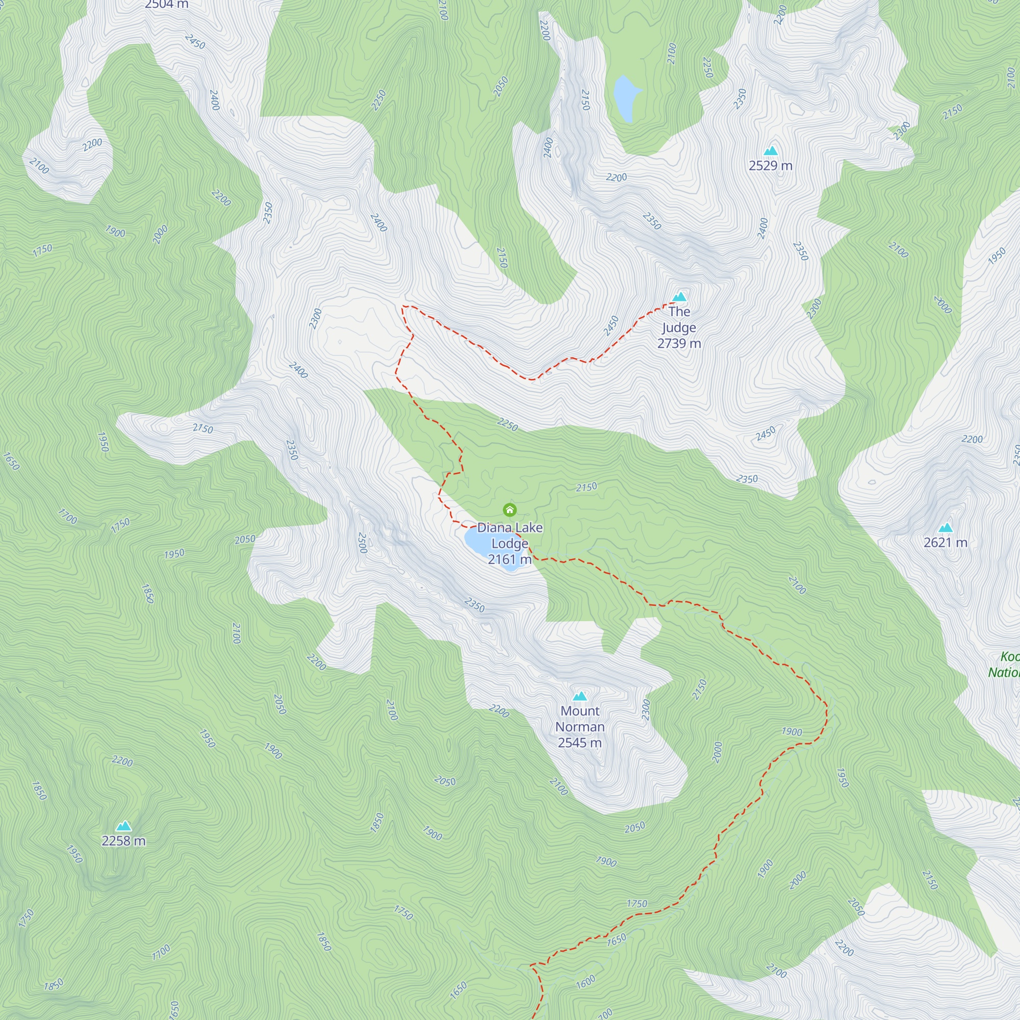 Diana Lake Lodge map